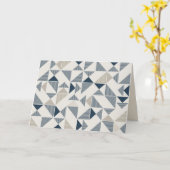 carte de voeux triangles moderne (Fleur jaune)