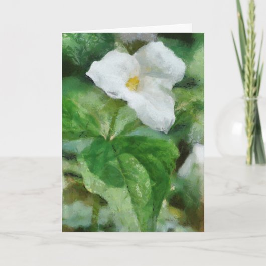 Carte de voeux Trillium Flower Artwork (Devant)