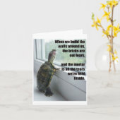 Carte de voeux Triste Hipster Turtle (Fleur jaune)