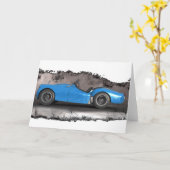 Carte de voeux TriumphTr2-Side (Fleur jaune)