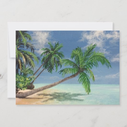Carte de voeux Tropical Beach Painting (Devant)