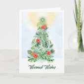 Carte de voeux Tropical Leaf Christmas Tree (Devant)