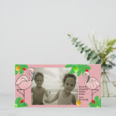 Carte de voeux Tropical Pink / Noël photo (Debout devant)