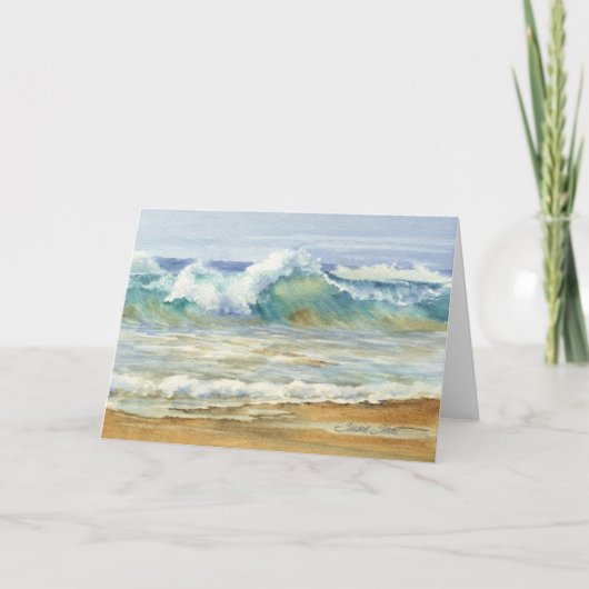 Carte de voeux Tropical Wave Watercolor (Devant)