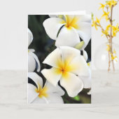 Carte de voeux tropicale Hawaiian Plumeria (Fleur jaune)