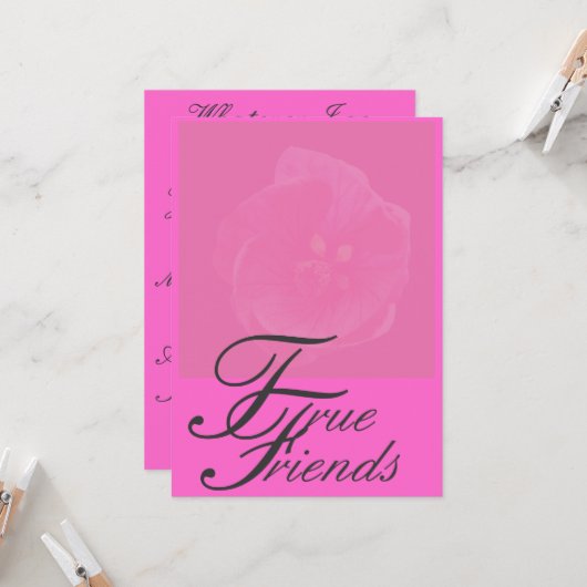 Carte de voeux True Friends (Devant/Arrière en situation)