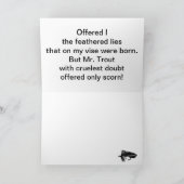 Carte de voeux "Truite brute" (Intérieur)