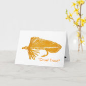 Carte de voeux "Truite brute" (Fleur jaune)