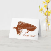 Carte de voeux "Truite brute" (Fleur jaune)