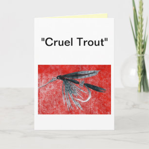 Carte de voeux "Truite brute" "Gnat noir"