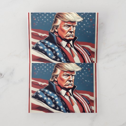Carte de voeux Trump Epic American Flag (Couchage intérieur)