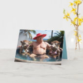 Carte de vœux Trump Jacuzzi (Fleur jaune)