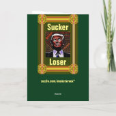 Carte de voeux Trump Sucker/Loser (Dos)