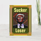 Carte de voeux Trump Sucker/Loser (Devant)