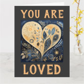 Carte de vœux Tu es aimé (Fleur jaune)