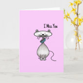 Carte de voeux - tu me manque (Fleur jaune)