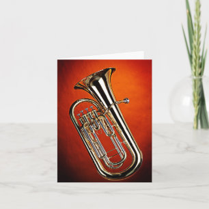 Carte de voeux Tuba pour les musiciens de bande