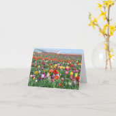 Carte de voeux Tulip Flower Landscape (Fleur jaune)
