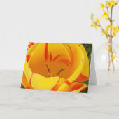 Carte de voeux Tulip Jaune (Fleur jaune)