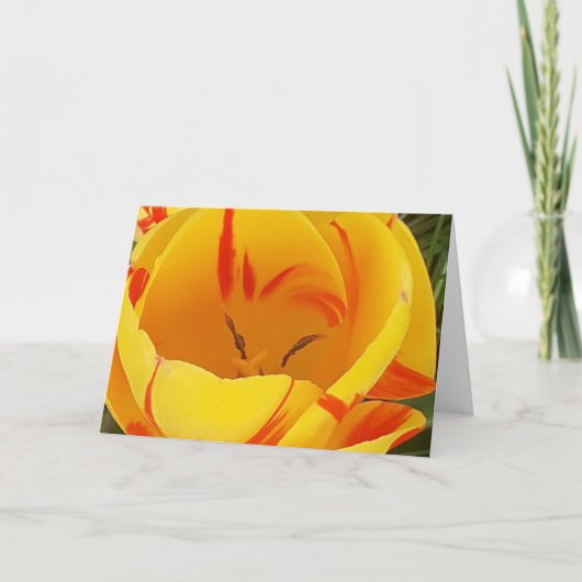 Carte de voeux Tulip Jaune (Devant)