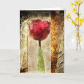 Carte de voeux Tulip Rustique (Fleur jaune)