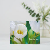 Carte de vœux Tulipe Blanche (Debout devant)