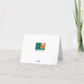 Carte de vœux Tulipe Orange Simple (Dos)