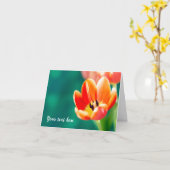 Carte de vœux Tulipe Orange Simple (Fleur jaune)