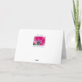 Carte de vœux Tulipe Rose (Dos)