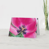 Carte de vœux Tulipe Rose (Devant)
