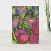 Carte de voeux Tulips & Irises (Devant)