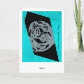 Carte de voeux turquoise (Dos)