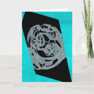 Carte de voeux turquoise