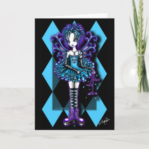 Carte de voeux turquoise de Fae de libellule de