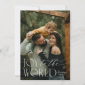 Carte de vœux typographique Joy To The World (Devant)
