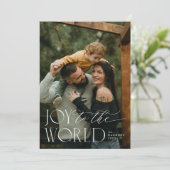 Carte de vœux typographique Joy To The World (Debout devant)