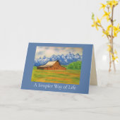 Carte de vœux Un mode de vie plus simple (Fleur jaune)