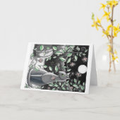 Carte de voeux : Une conversation tranquille (Fleur jaune)