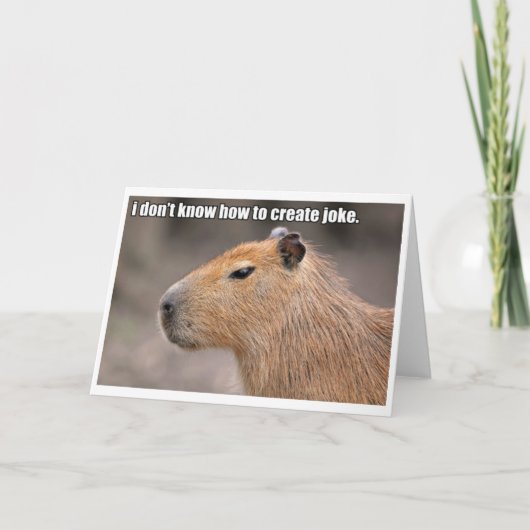 Carte de voeux Unfunny de Capybara (Devant)