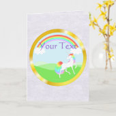 Carte de voeux Unicorn (Fleur jaune)