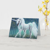 Carte de voeux Unicorn (Fleur jaune)