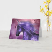 Carte de voeux Unicorn (Fleur jaune)