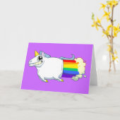 Carte de voeux Unicorn Farts (Fleur jaune)