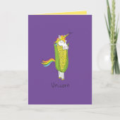 Carte de voeux Unicorn Funny Corn (Devant)