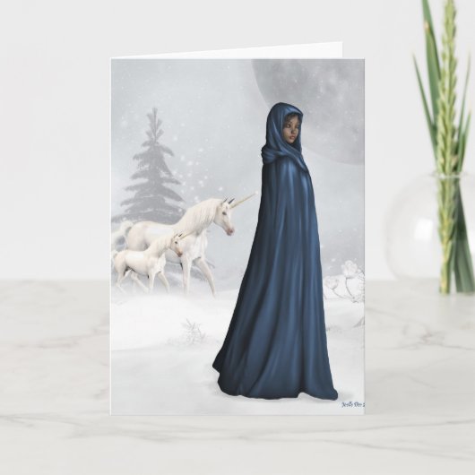 Carte de voeux Unicorn Keeper (Devant)