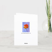 Carte de voeux unique orange et rose jaune (Dos)