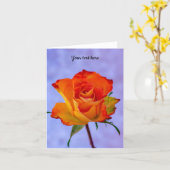Carte de voeux unique orange et rose jaune (Fleur jaune)