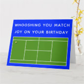Carte de voeux unique Tennis Anniversaire (Fleur jaune)
