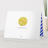 Carte de voeux unique Tennis Anniversaire (Dos)