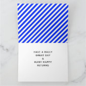 Carte de voeux unique Tennis Anniversaire (Intérieur)